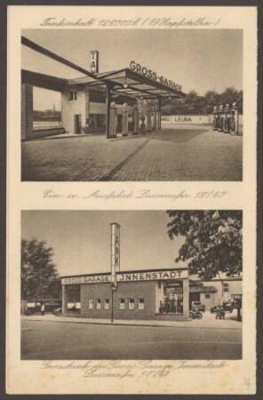 Ansichtskarte "Gross-Garage Innenstadt", Tankstelle Luisenufer 58/60