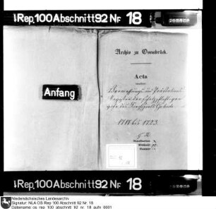 Vermessungs- und Abgabenverzeichnisse der schatzpflichtigen Stätten im Kirchspiel Gehrde