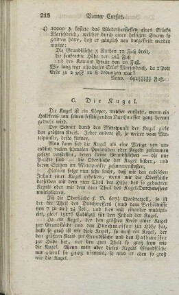 C. Die Kugel.
