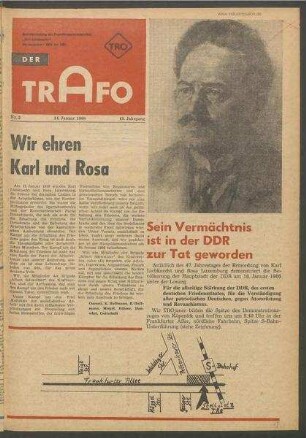 TRO-Betriebszeitung 'Der Trafo'; Nr. 2/1966 (14. Januar 1966)