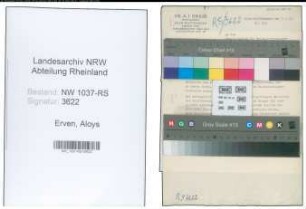 Entnazifizierung Aloys Erven , geb. 07.10.1906 ()