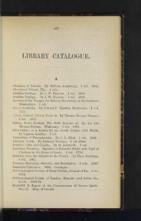 Library Catalogue.