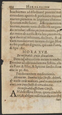 Hora XVII.