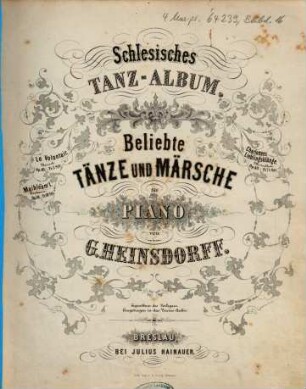 Beliebte Tänze und Märsche für Piano. [3], Maibleam'l : Tyrolienne ; op. 50