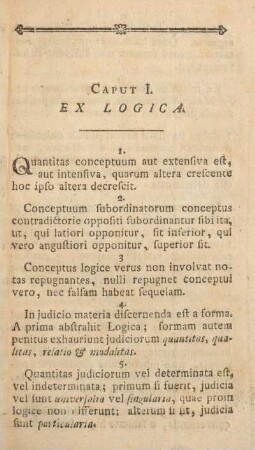 Caput I. Ex logica.