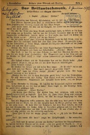 Neues Münchener Tagblatt. Romanbeilage zum Neuen Münchener Tagblatt. [1898]