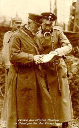 Prinz Heinrich im Hauptquartier des Kronprinzen Wilhelm