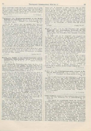 62-63 [Rezension] Jordan, J. (Hrsg.), Luther-Jahrbuch 1925. Jahrbuch der Luther-Gesellschaft. Jg. VII