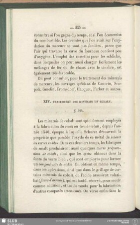 XIV. Traitement Des Minerais De Cobalt