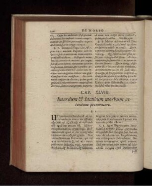 Cap. XLVIII. Interdum & Incubum morbum attonitum praenunciare