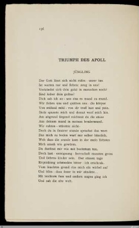 Triumph des Apoll / [Robert Boehringer]