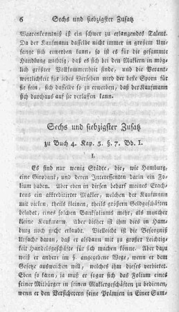 Sechs und siebzigster Zusatz zu Buch 4. Kap. 5. §. 7. Bd. 1.