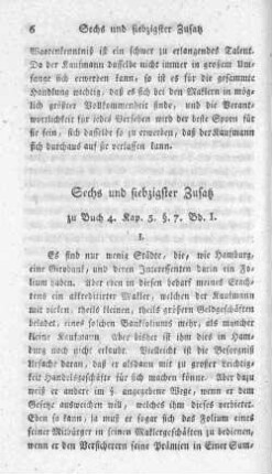 Sechs und siebzigster Zusatz zu Buch 4. Kap. 5. §. 7. Bd. 1.