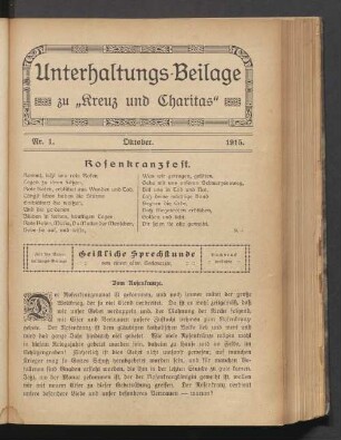 Nr. 1. October 1915