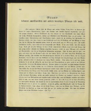 Guano bekommt amerikanischen und andern derartigen Pflanzen sehr wohl.