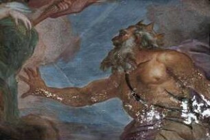 Das Element Wasser dargestellt durch Poseidon und Koronis