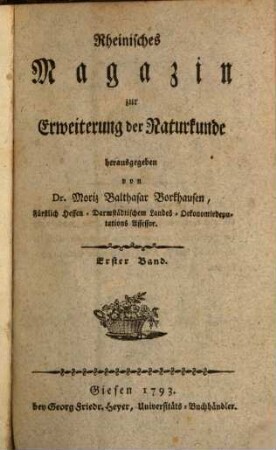 Rheinisches Magazin zur Erweiterung der Naturkunde, 1. 1793