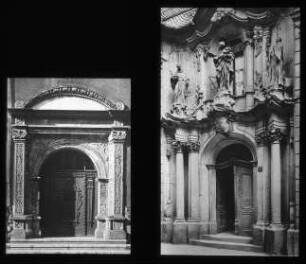 Breslau / Wroclaw, Goldene Krone, Portal, Vgl. mit Mainz, Augustinerkirche, Portal