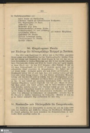 51. Auskunfts- und Fürsorgestelle für Lungenkranke