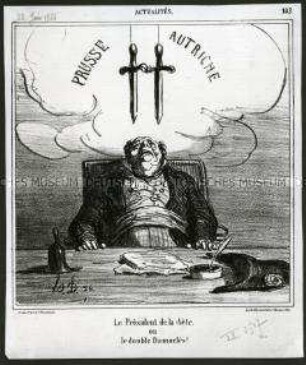 Actualités. Le Président de la diète, ou le double Damoclés (Der Präsident des Bundestages oder der doppelte Damokles)