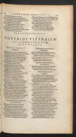 Gotfridi Viterbiensis Chronicorum Pars Octava.