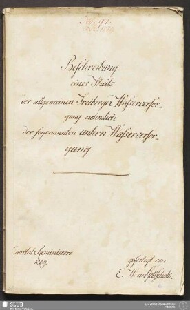 Beschreibung eines Theils der allgemeinen Freiberger Waßerversorgung nehmlich der sogenannten untern Waßerversorgung - 17.7180 4.