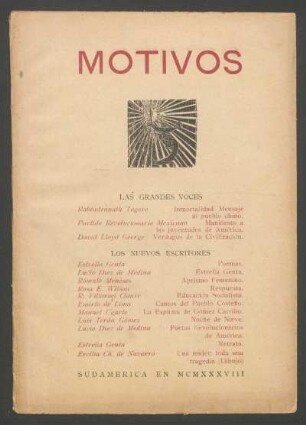 Las grandes voces [y] los nuevos escritores - [Sumario]