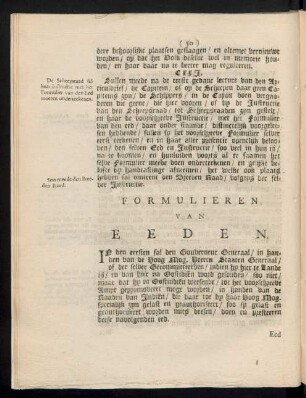 Formulieren van eeden