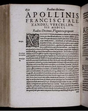 Radius Decimus, Unguenta proponit.