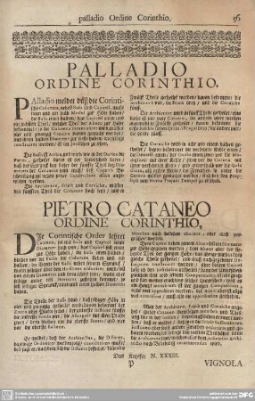 PALLADIO ORDINE CORINTHIO .
