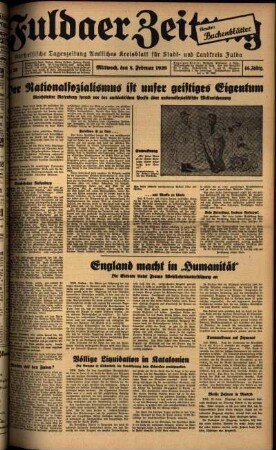 Ausgabe vom Mittwoch, den 08. Februar 1939.