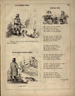 "Der kurzsichtige Schütz" "Heimliche Liebe"