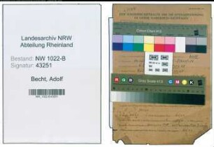 Entnazifizierung Adolf Becht , geb. 24.09.1892 (Kaufmann)