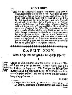 Cap. XXIV. Unter welche Art der Früchte der Hopfen gehöre?