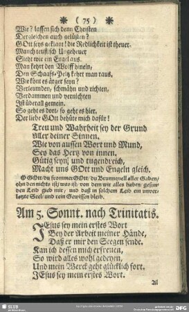 Am 5. Sonnt. nach Trinitatis