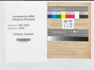 Entnazifizierung Heinrich Dohmen , geb. 21.12.1892 (Postverwalter)