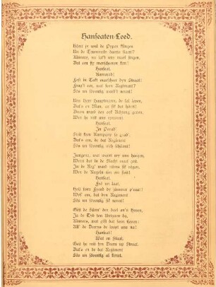 Gedicht. Hanseaten-Leed.
