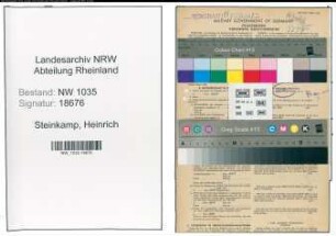 Entnazifizierung Heinrich Steinkamp , geb. 06.10.1896 (Maurermeister)