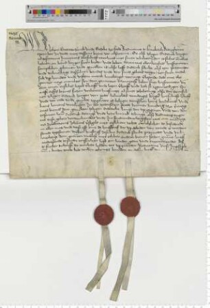 Die Ratsmannen Joh. Snewerdinck und Godeke Tzerstede über das Eigentum an einem Wohnhause "in der tytterschen strate".