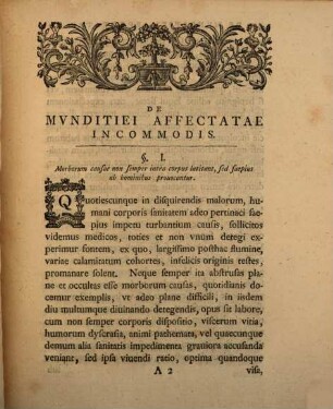 De munditiei affectatae incommodis
