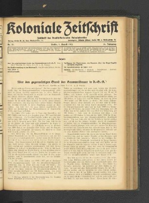 Nr. 31. Berlin, 1. August 1913. 14. Jahrgang.