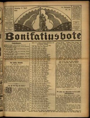 Erste Ausgabe vom Sonntag, den 20. April 1924.