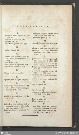 Index latinus