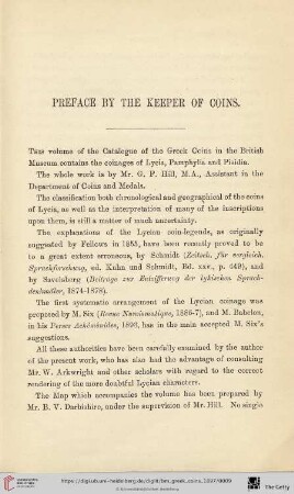 Preface by the Keeper of Coins