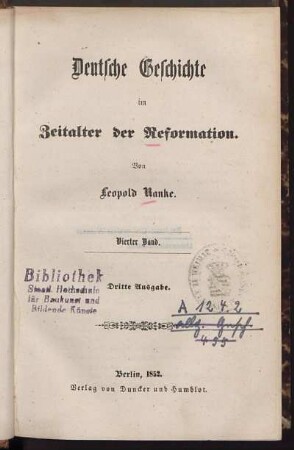 Bd. 4: Deutsche Geschichte im Zeitalter der Reformation