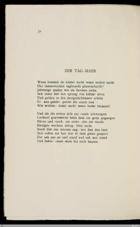 Der Tag-Mahr