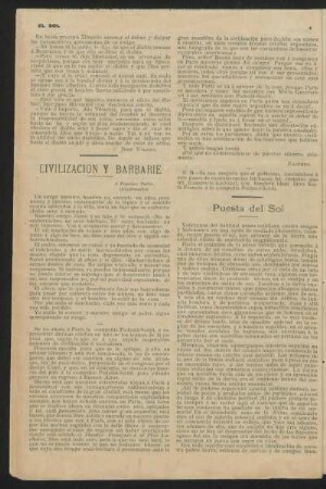 Civilización y barbarie : A Francisco Pastor. (Empresario)