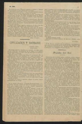 Civilización y barbarie : A Francisco Pastor. (Empresario)