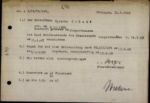 Schaut, Klemens bzw. Clemens