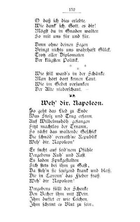 Weh' dir, Napoleon